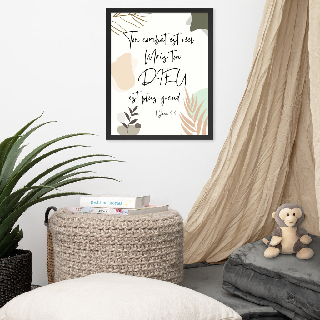 Affiche Encadrée "Ton DIEU est plus grand"
