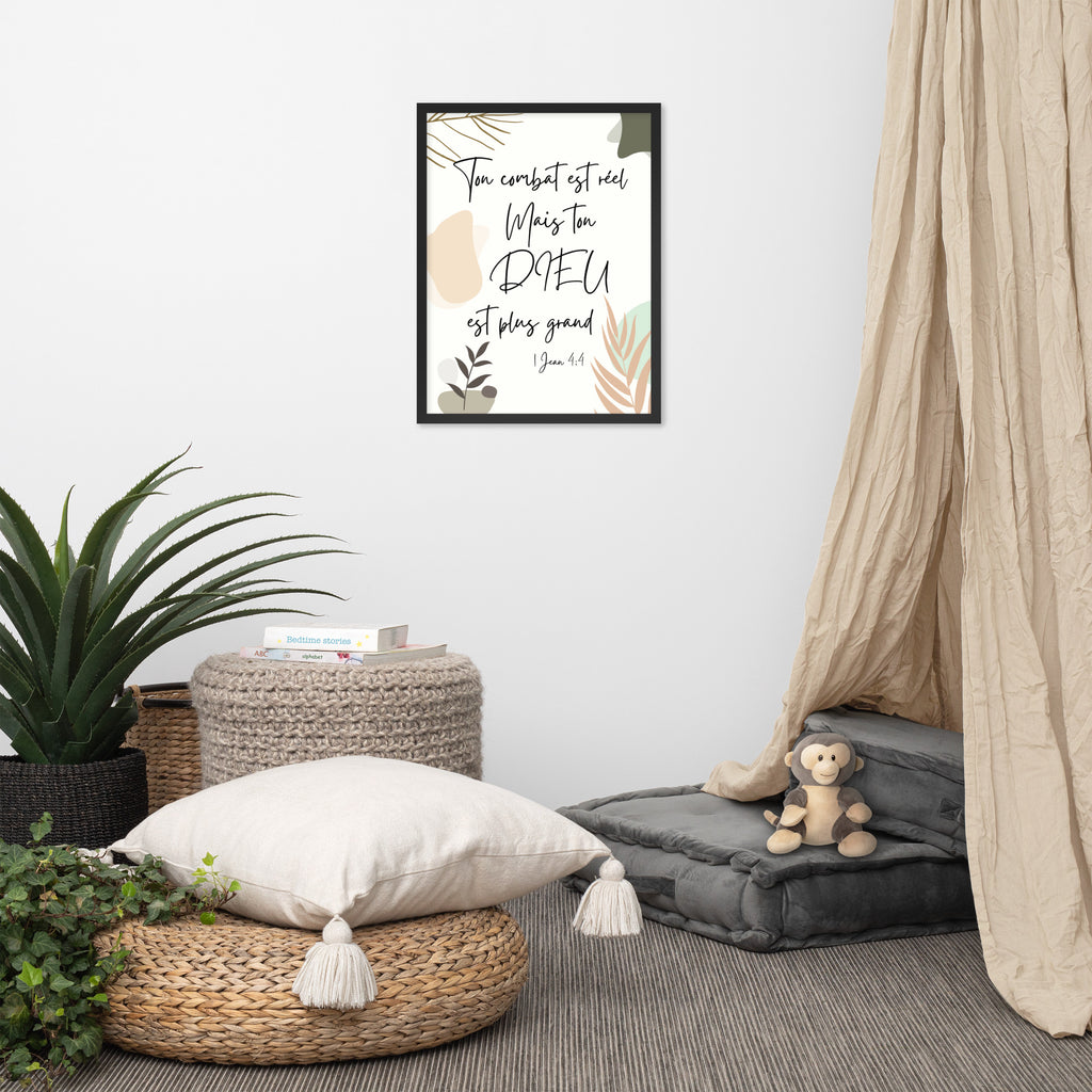 Affiche Encadrée "Ton DIEU est plus grand"