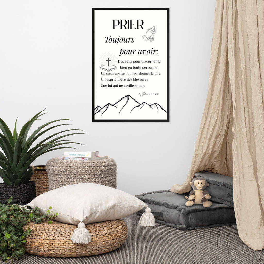Affiche Encadrée "Prier"