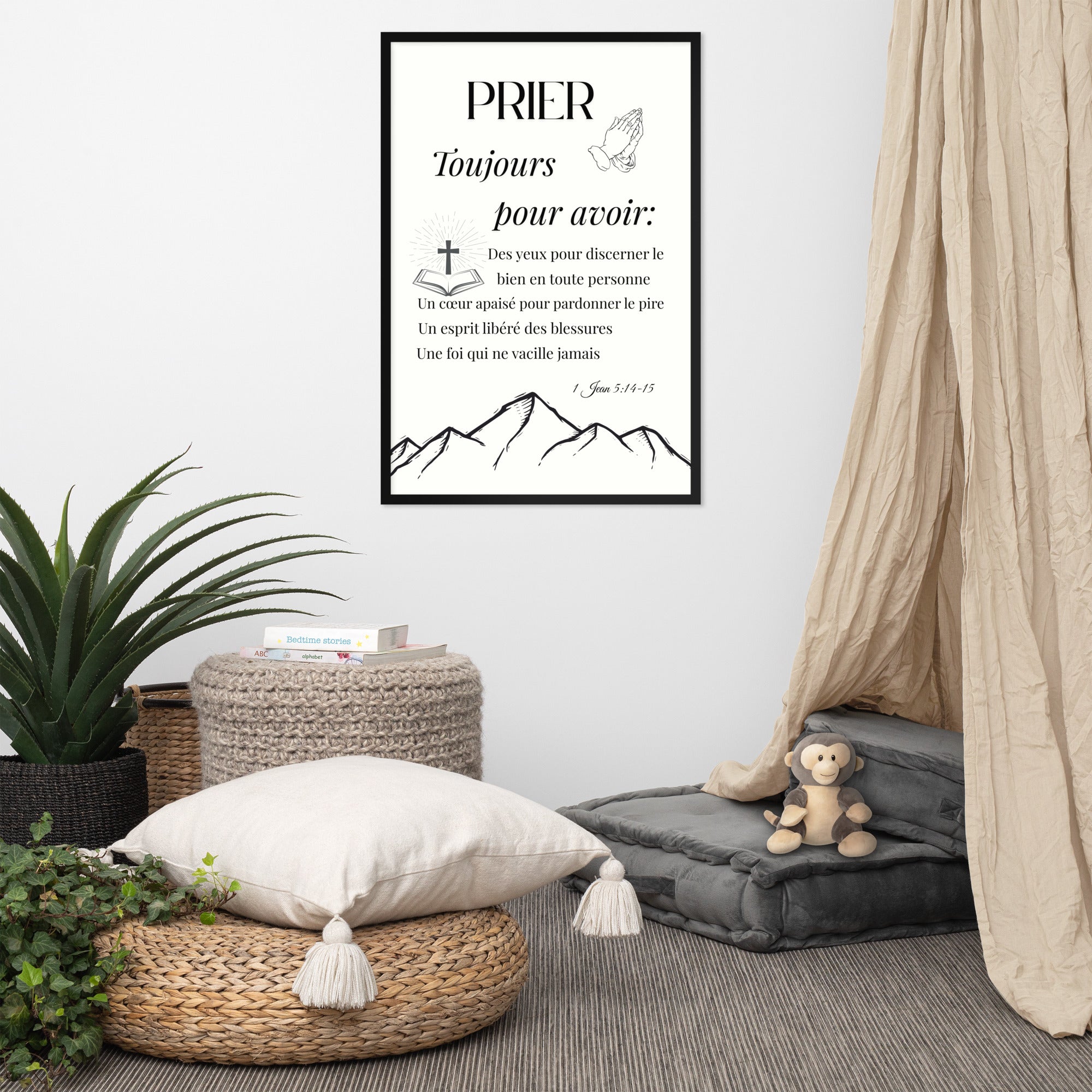 Affiche Encadrée "Prier"
