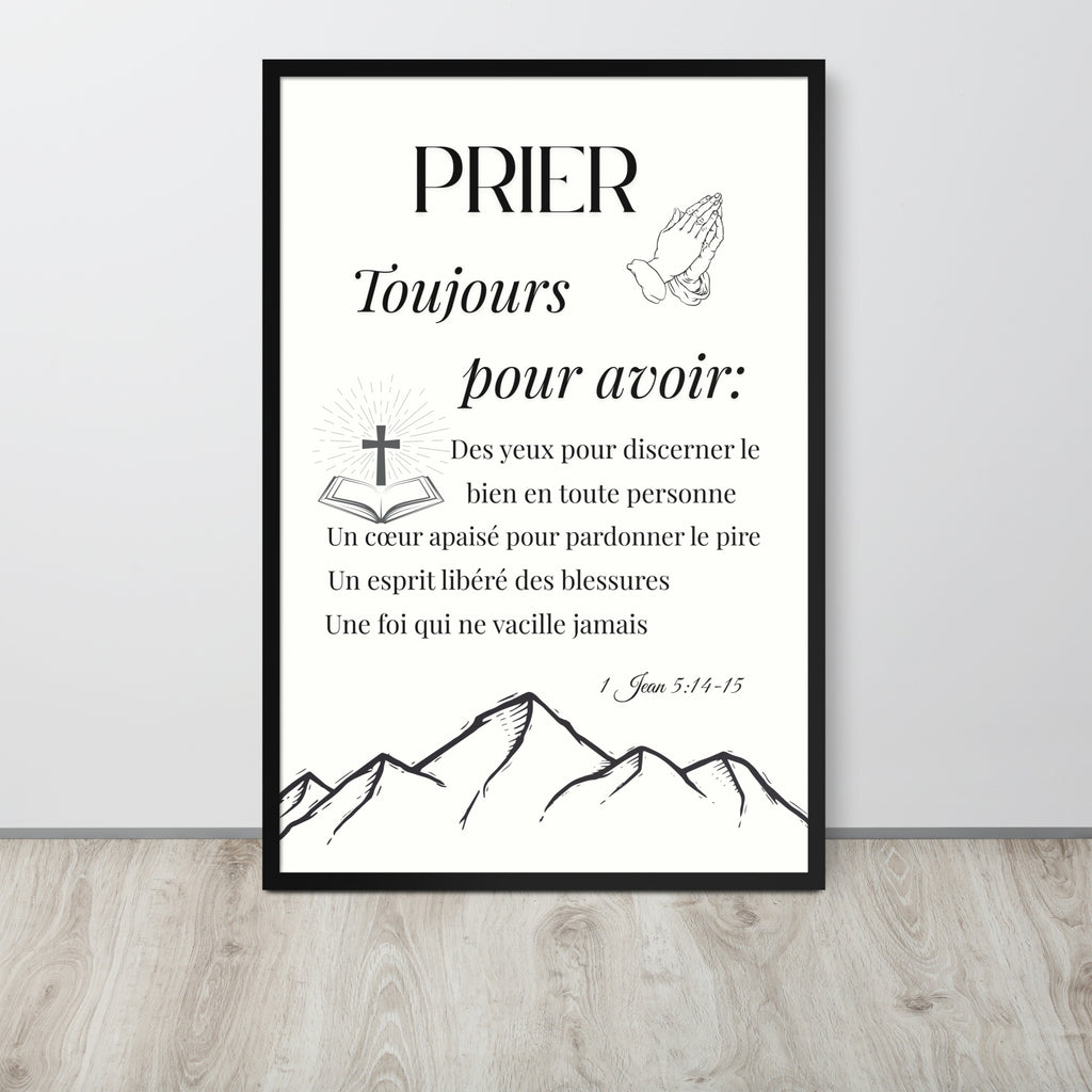 Affiche Encadrée "Prier"