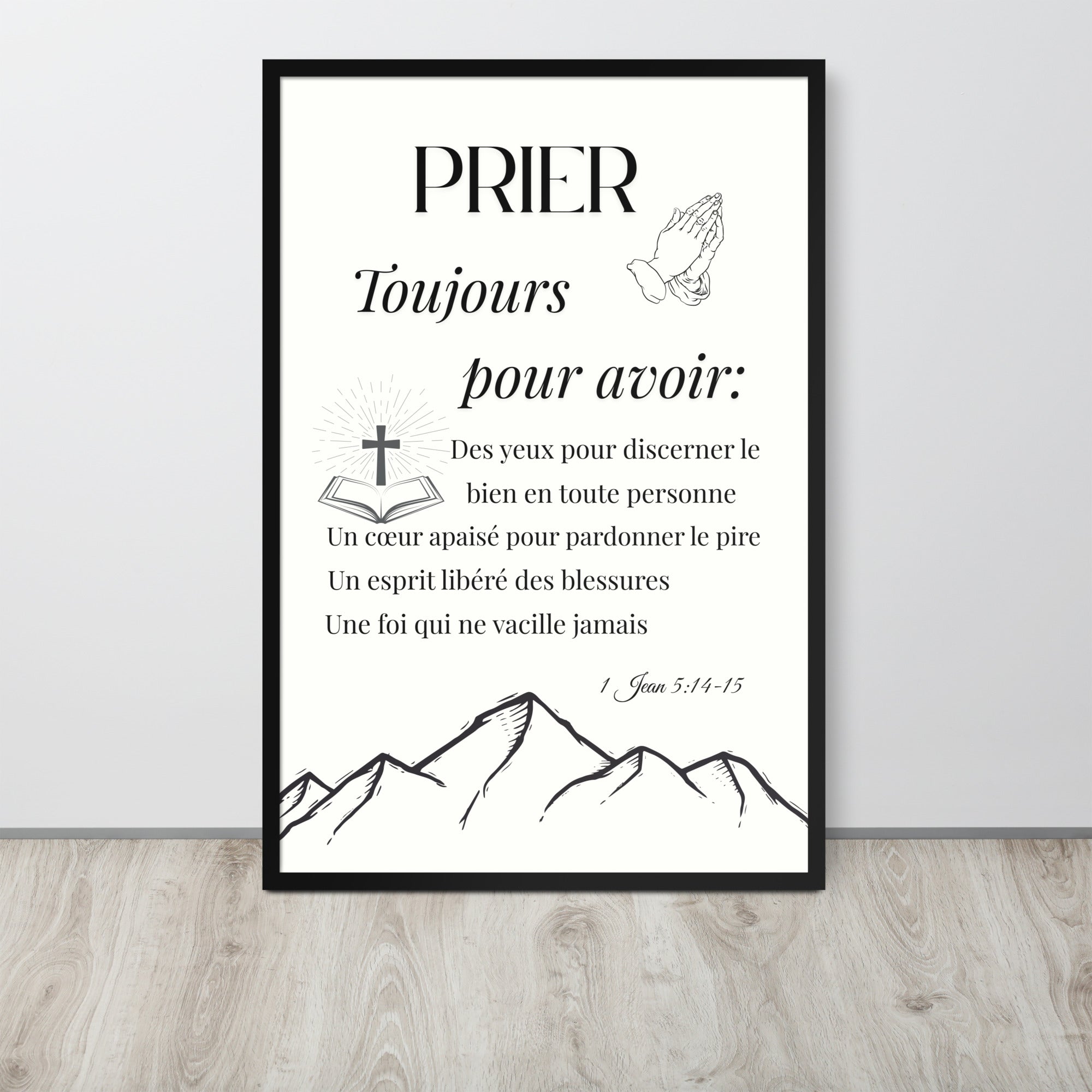 Affiche Encadrée "Prier"