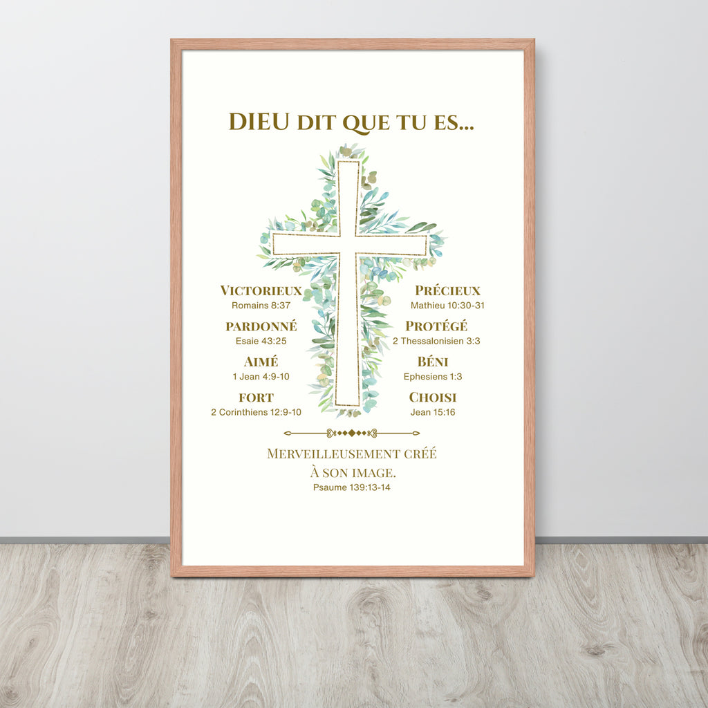 Affiche Encadrée "DIEU dit"
