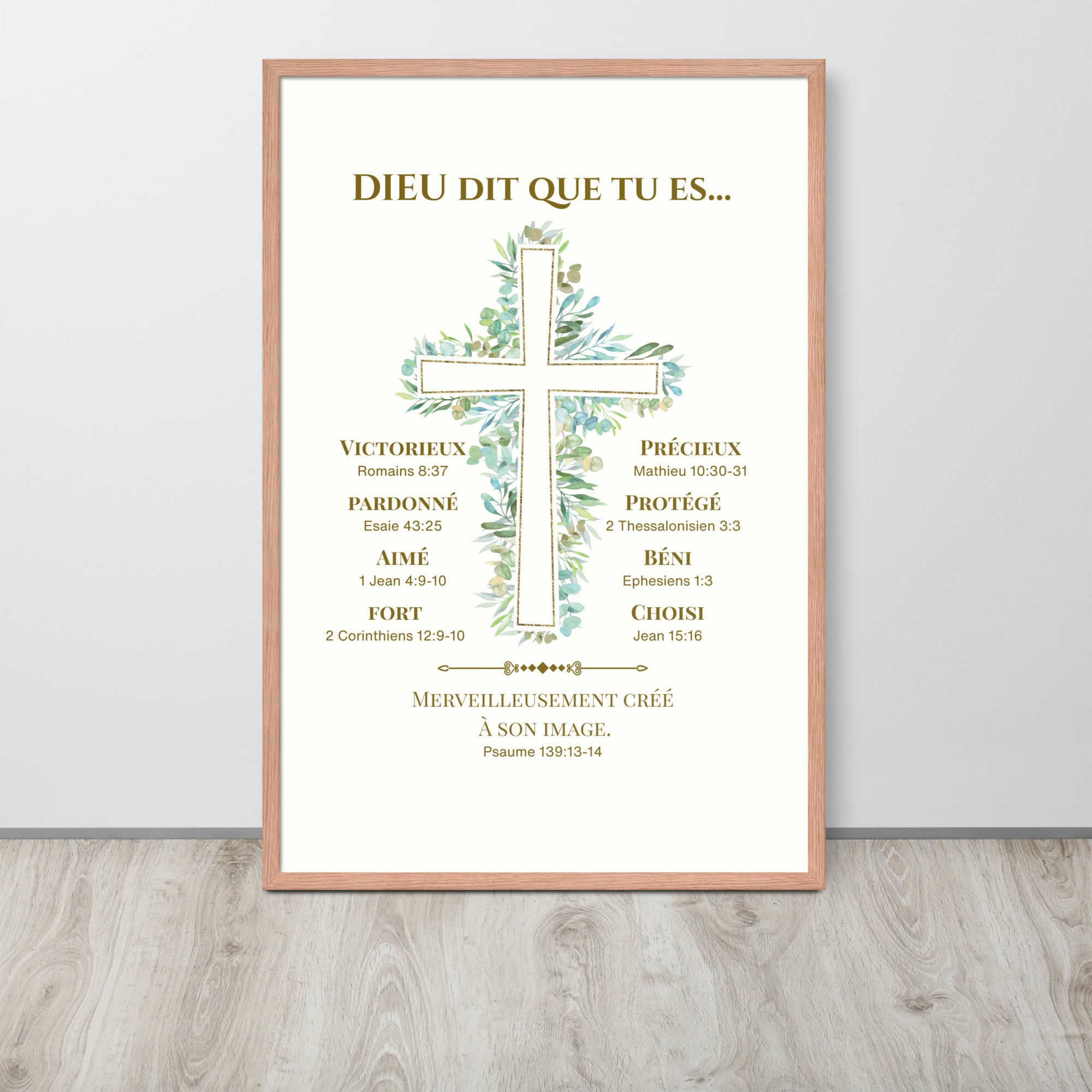 Affiche Encadrée "DIEU dit"