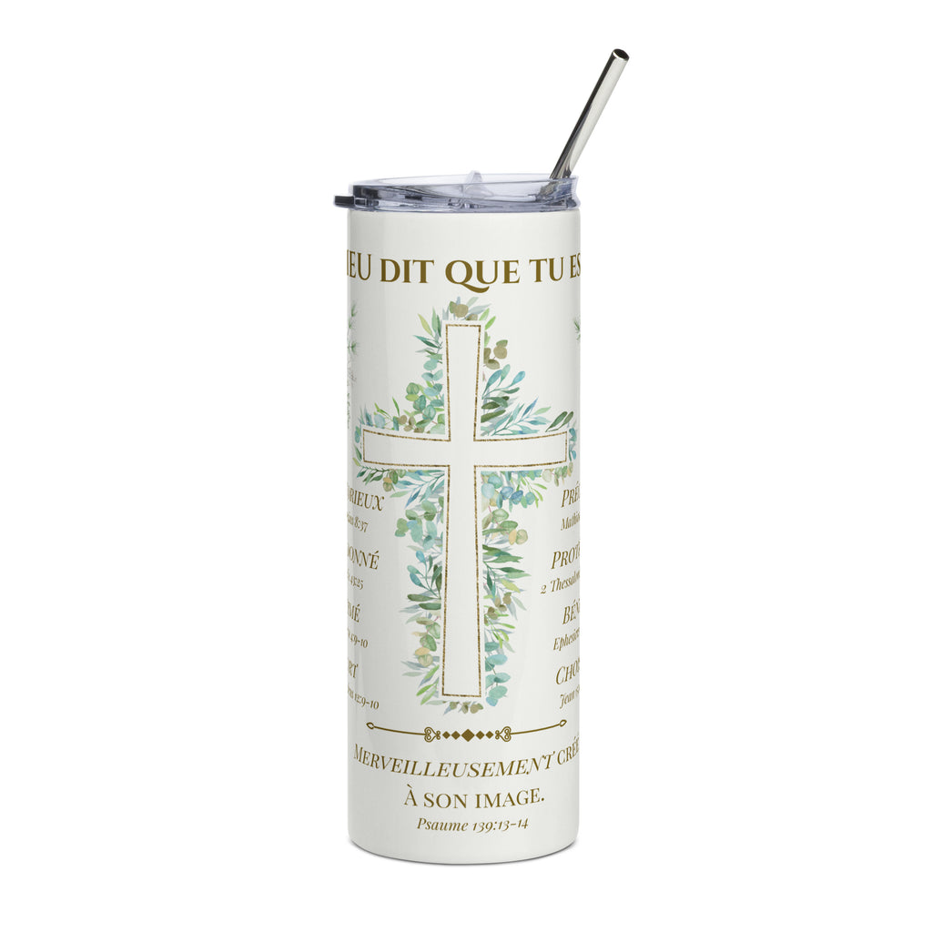 Gobelet en acier inoxydable "DIEU dit"
