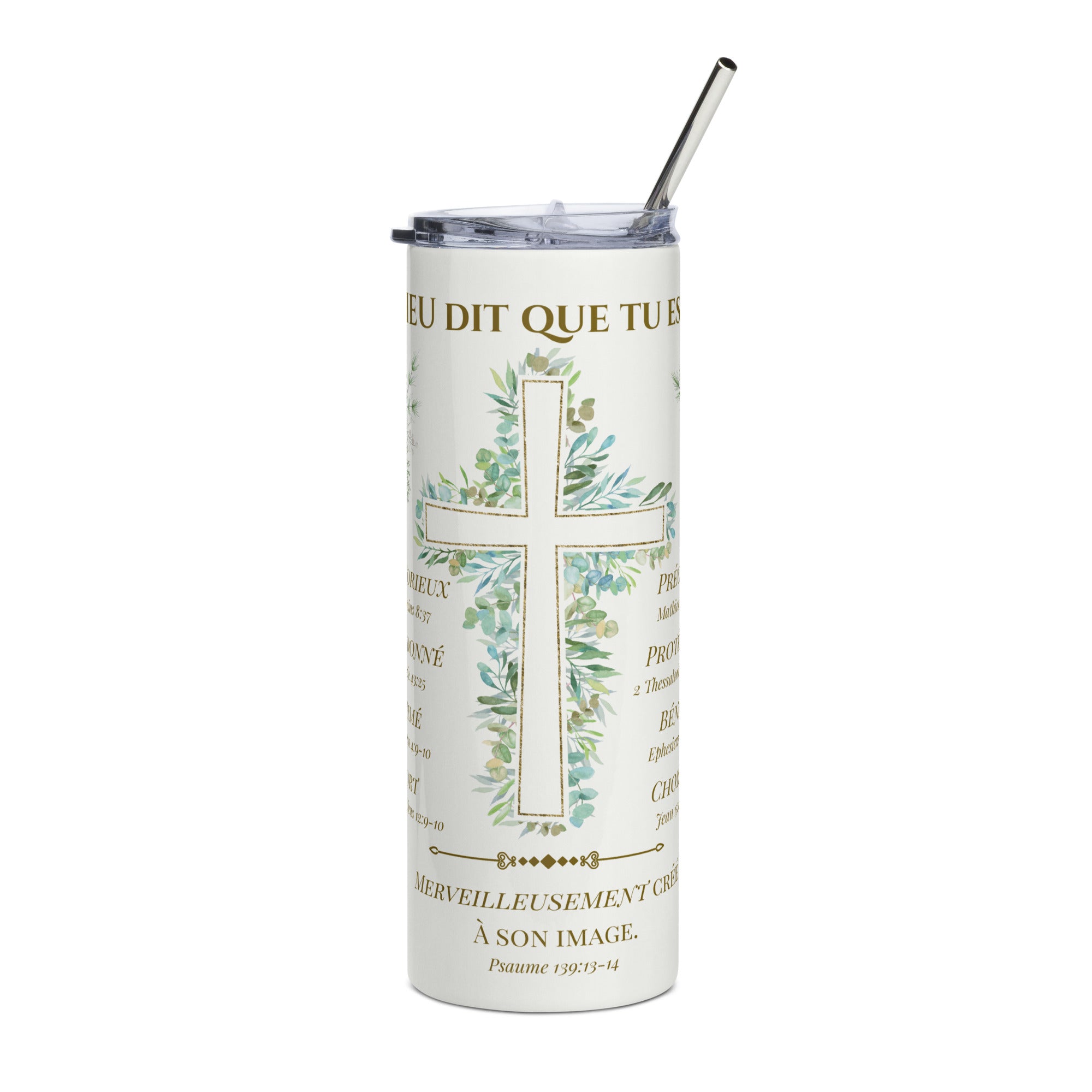 Gobelet en acier inoxydable "DIEU dit"