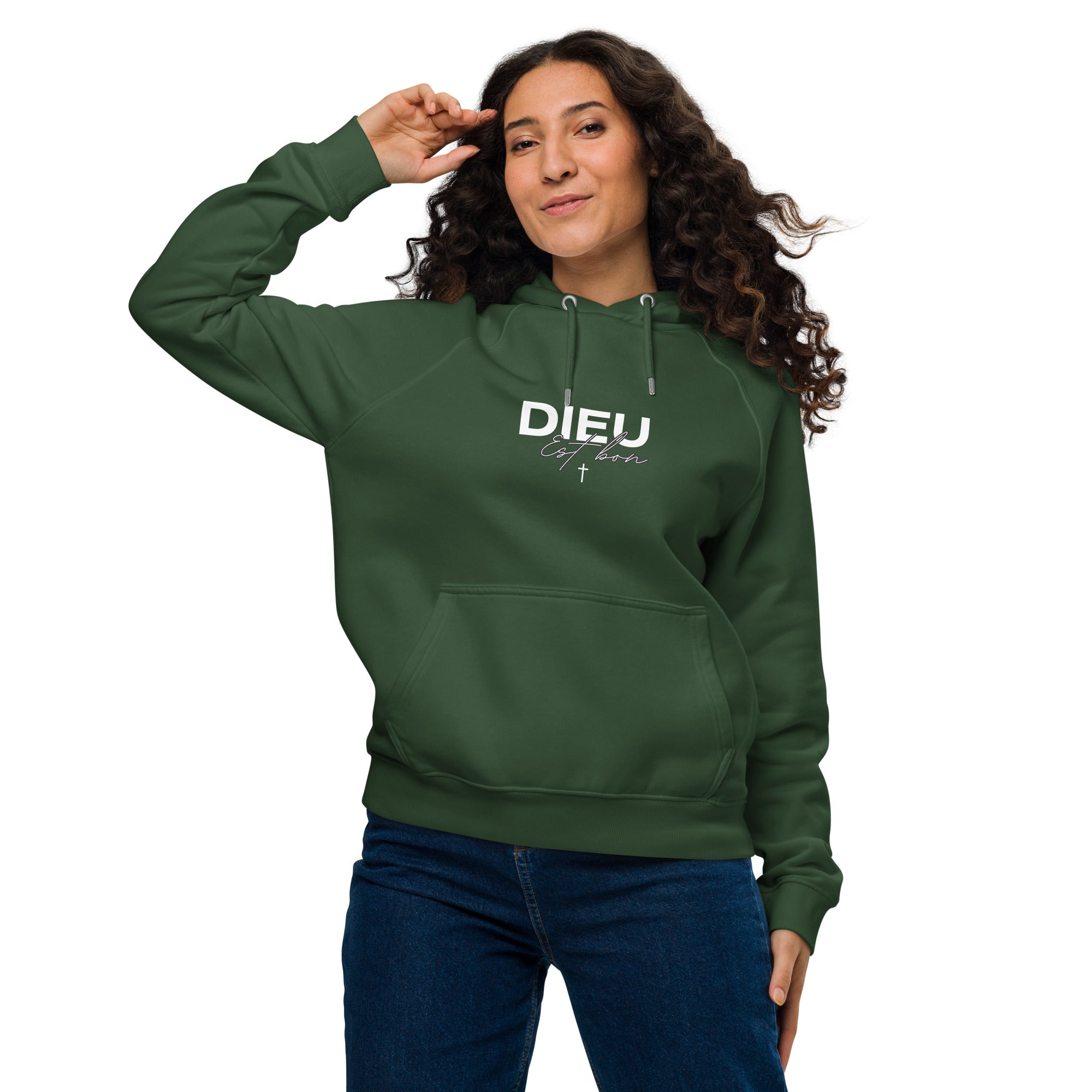 Sweat à capuche écologique "DIEU est bon"