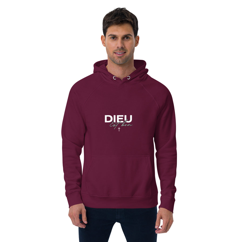 Sweat à capuche écologique "DIEU est bon"