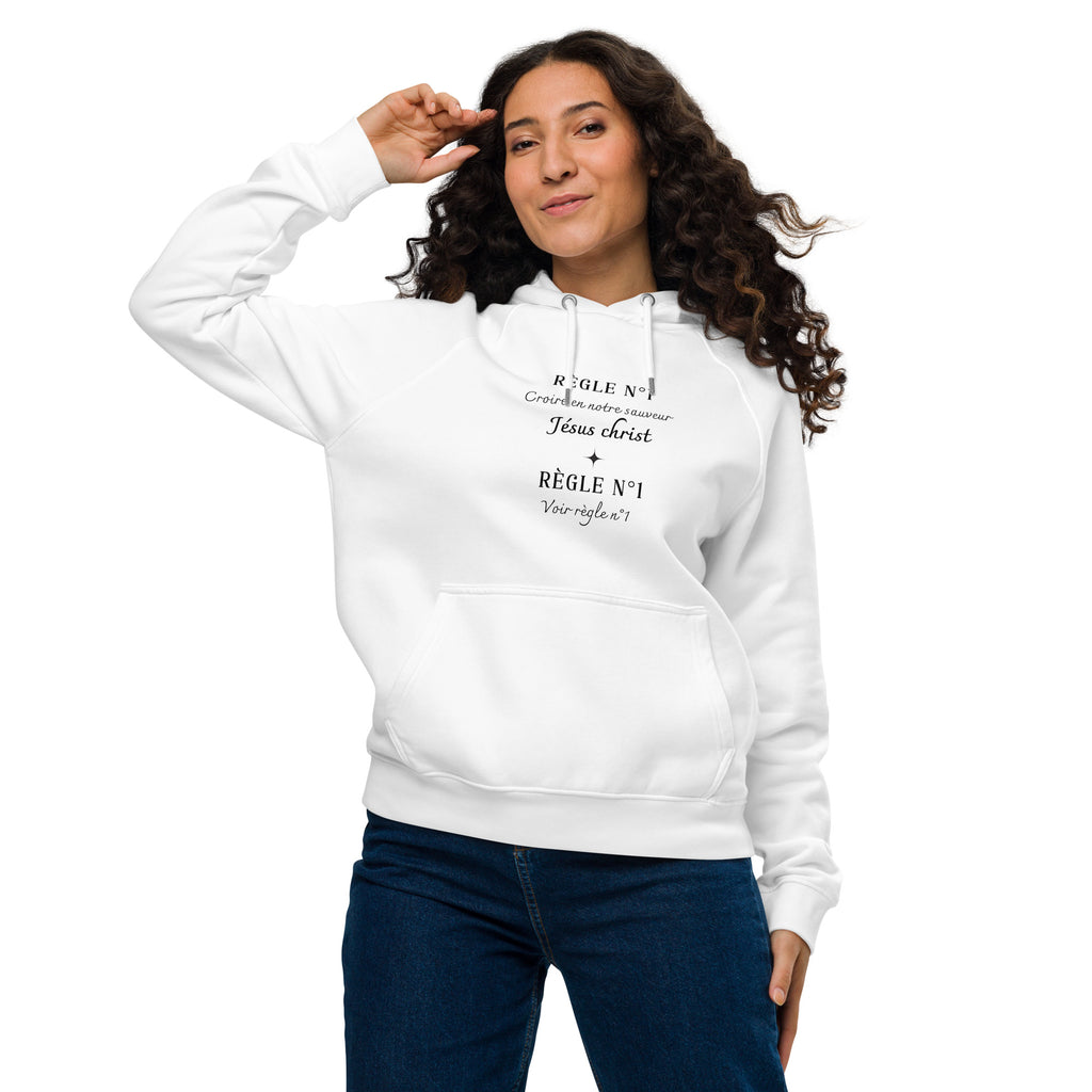 Sweat à capuche écologique "Règle"