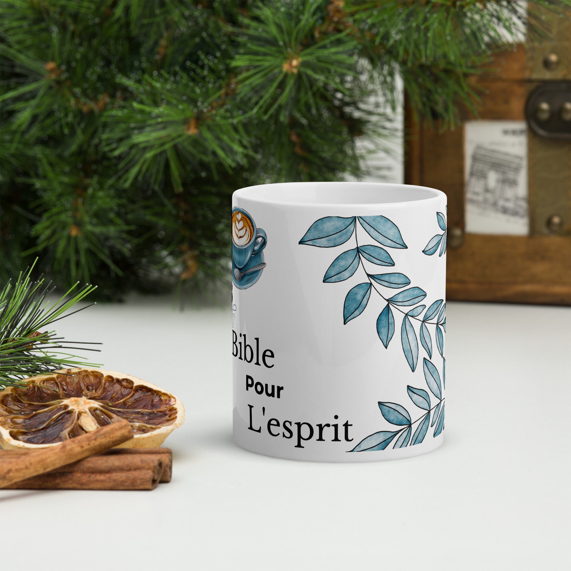 Mug classique bleu/blanc