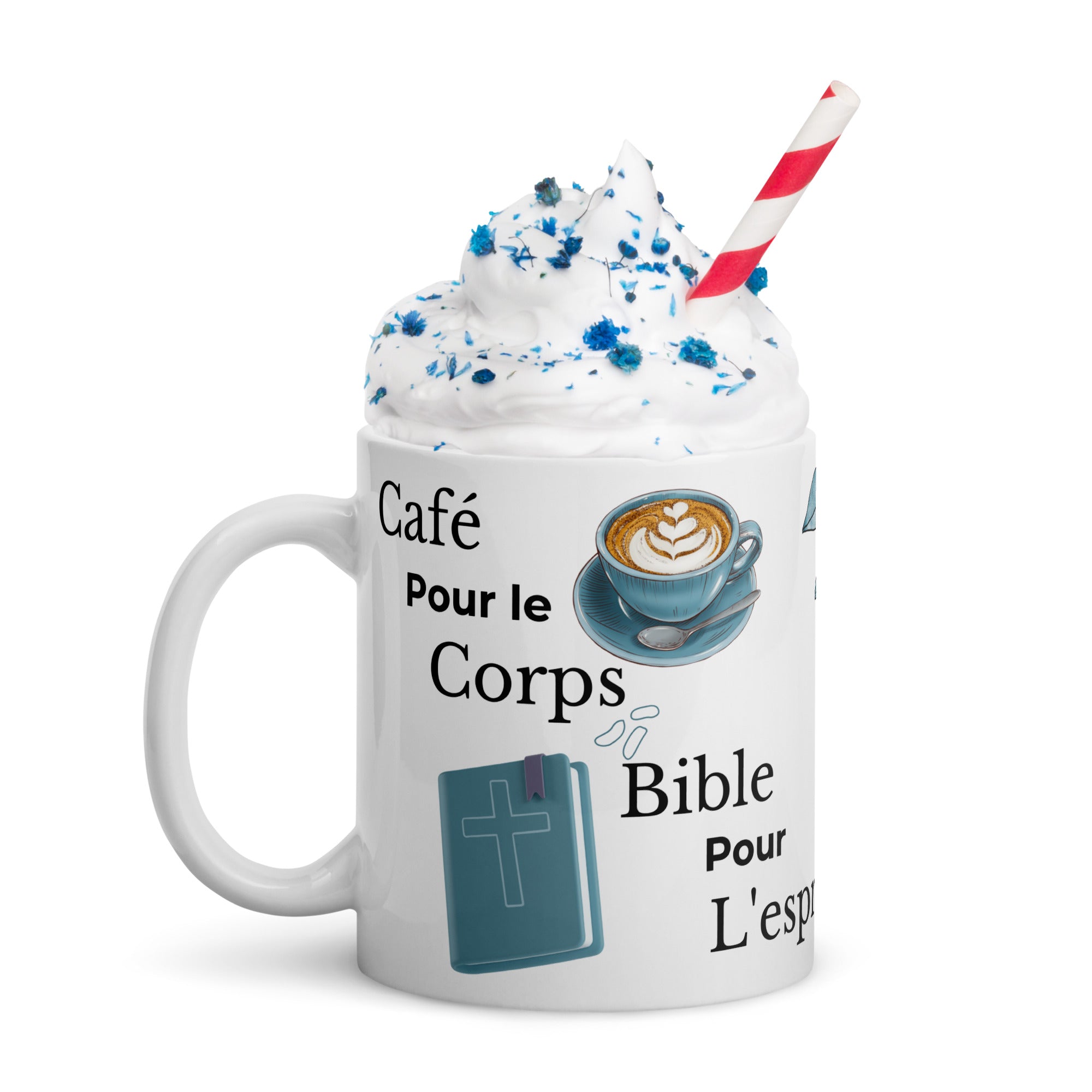 Mug classique bleu/blanc