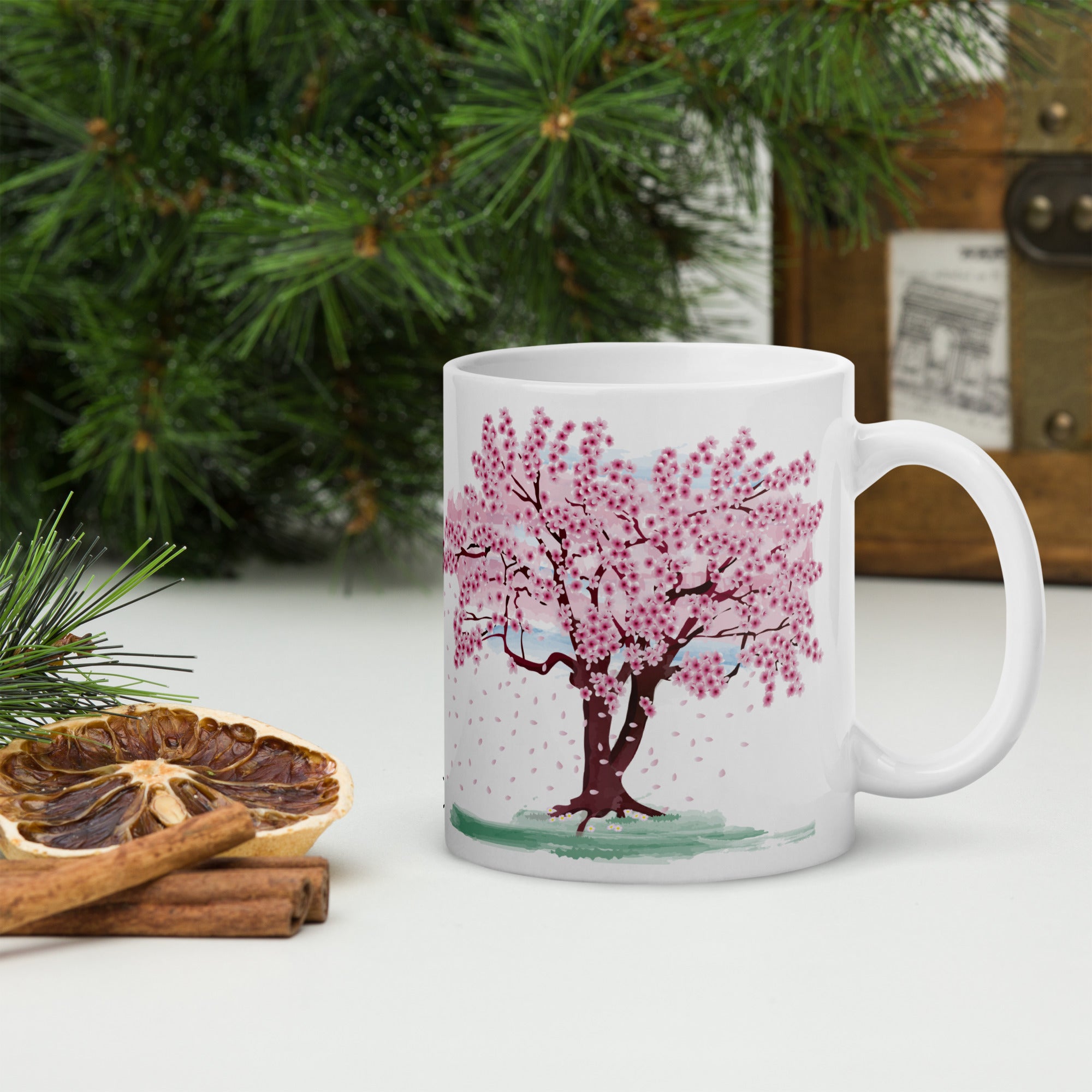 Mug classique rose/blanc