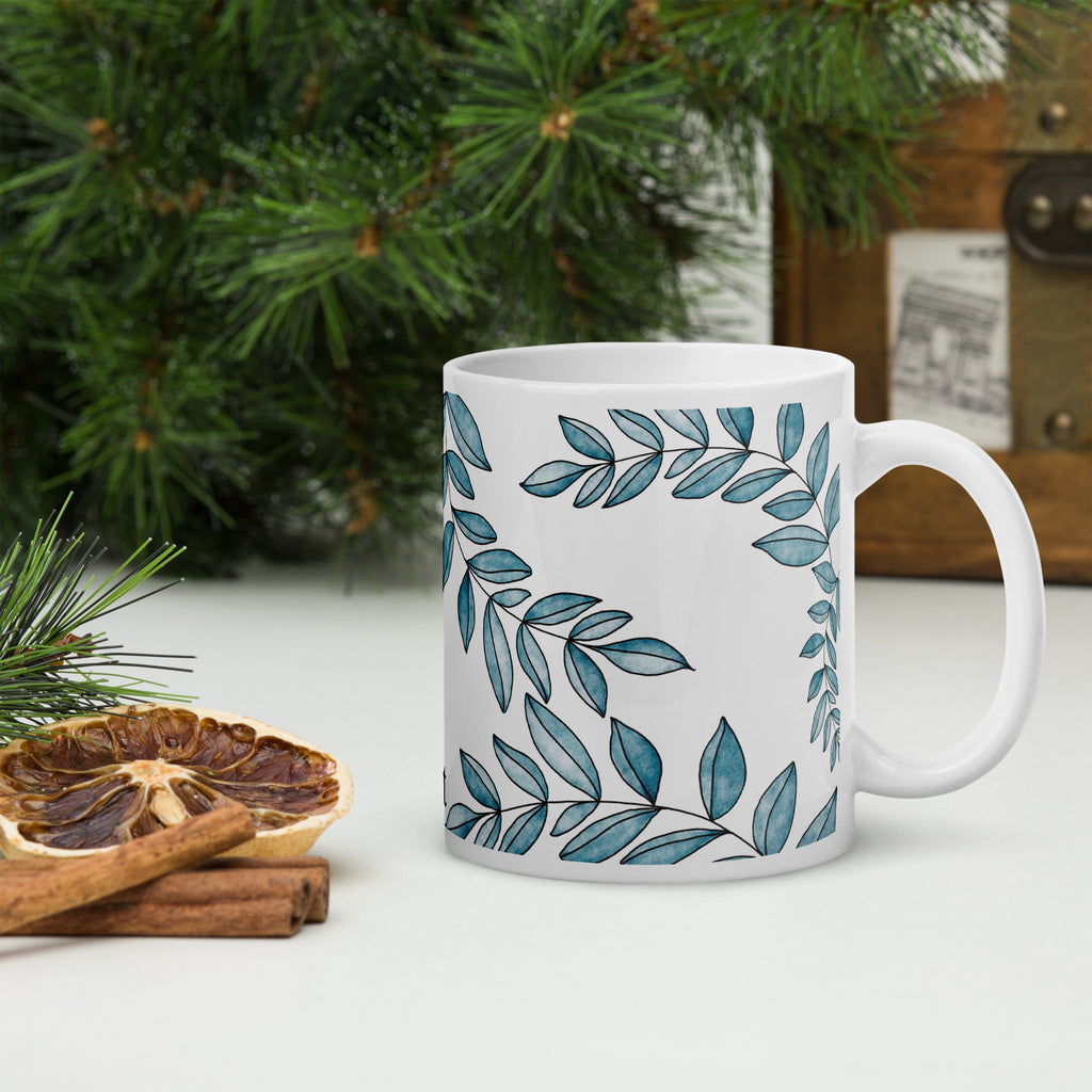 Mug classique bleu/blanc